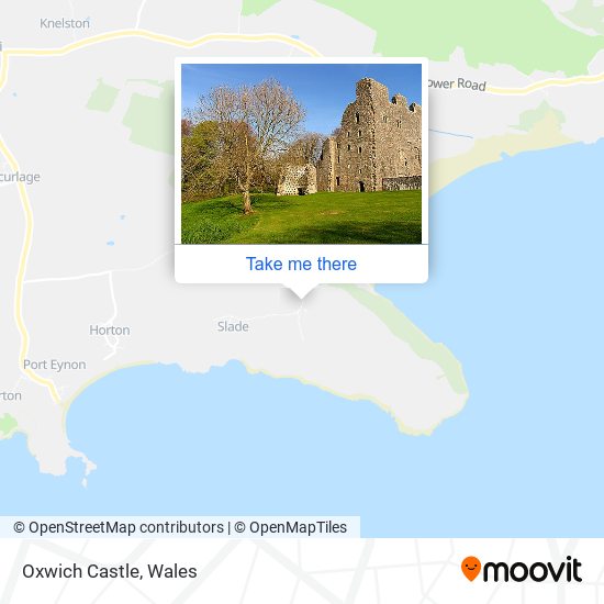 Oxwich Castle map