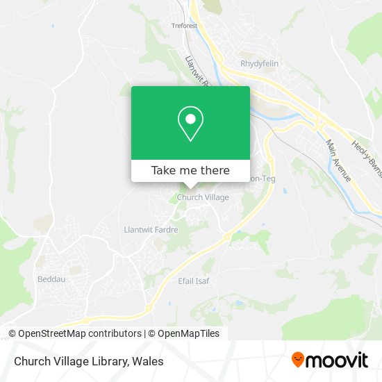 Church Village Library map