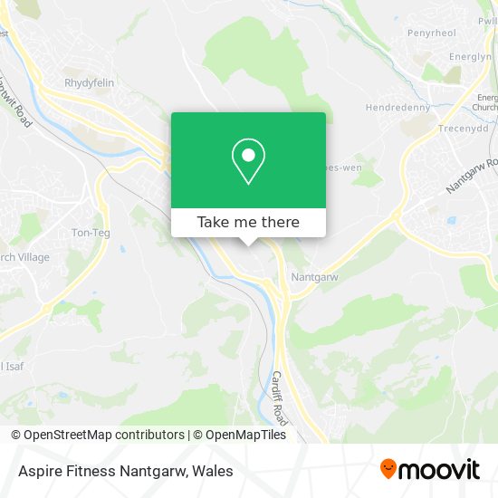 Aspire Fitness Nantgarw map