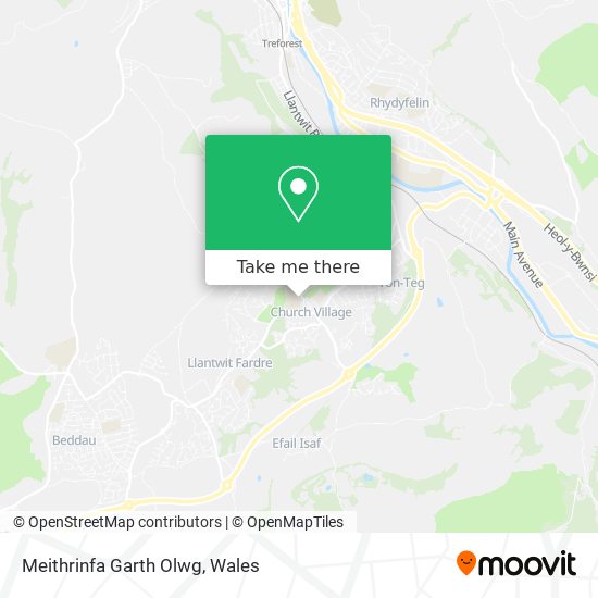 Meithrinfa Garth Olwg map