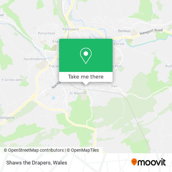 Shaws the Drapers map