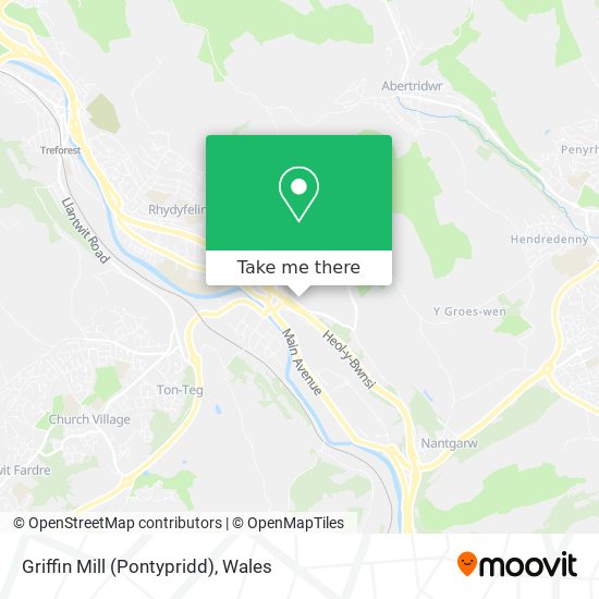 Griffin Mill (Pontypridd) map