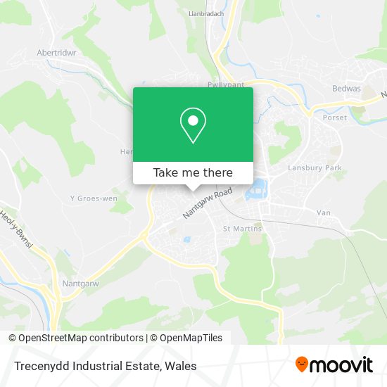 Trecenydd Industrial Estate map