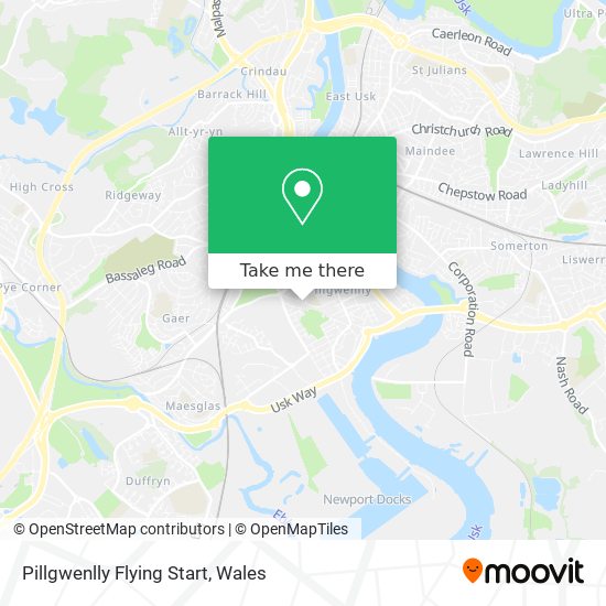 Pillgwenlly Flying Start map