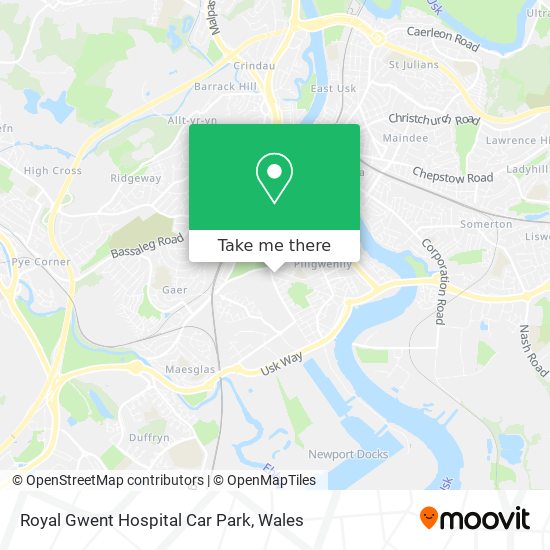 Royal Gwent Hospital Car Park map