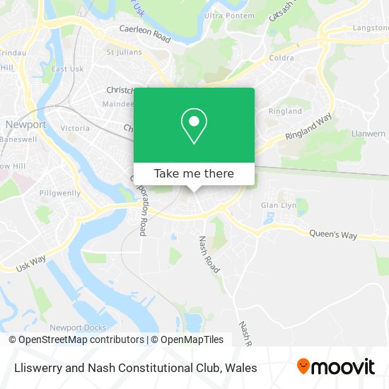 Lliswerry and Nash Constitutional Club map