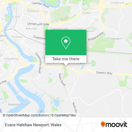 Evans Halshaw Newport map