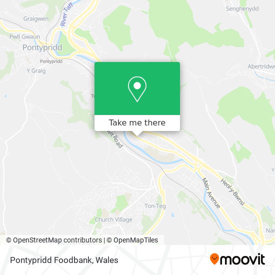 Pontypridd Foodbank map