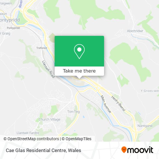 Cae Glas Residential Centre map