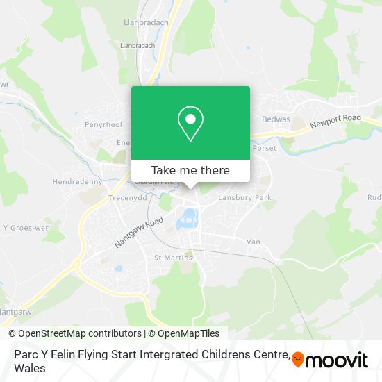 Parc Y Felin Flying Start Intergrated Childrens Centre map