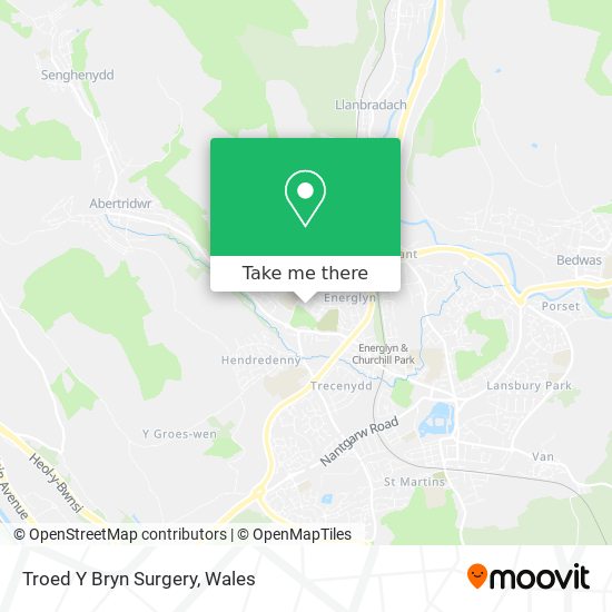 Troed Y Bryn Surgery map