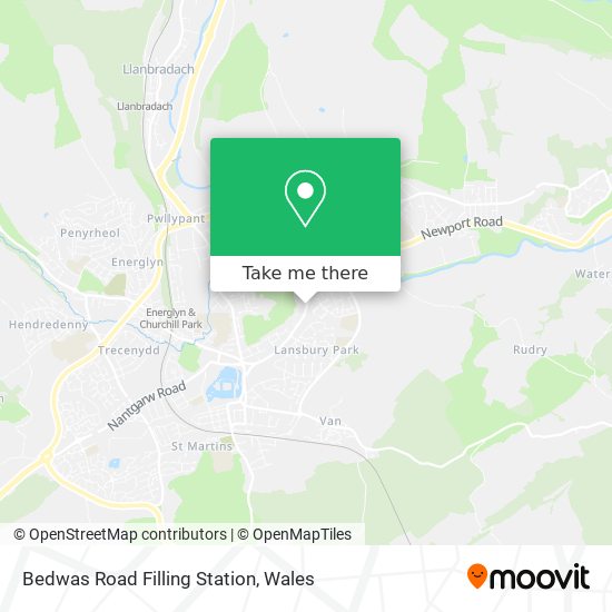 How to get to Bedwas Road Filling Station in Caerphilly by Bus or Train?