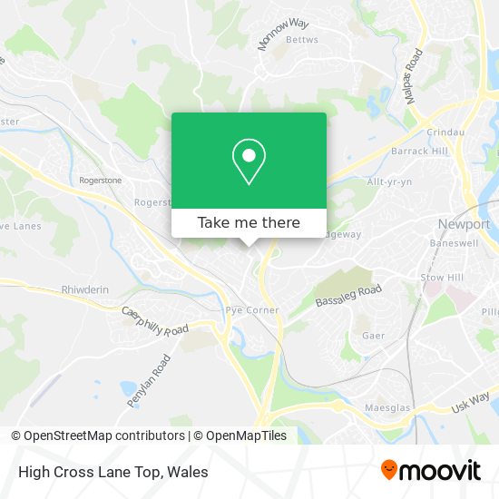 High Cross Lane Top map