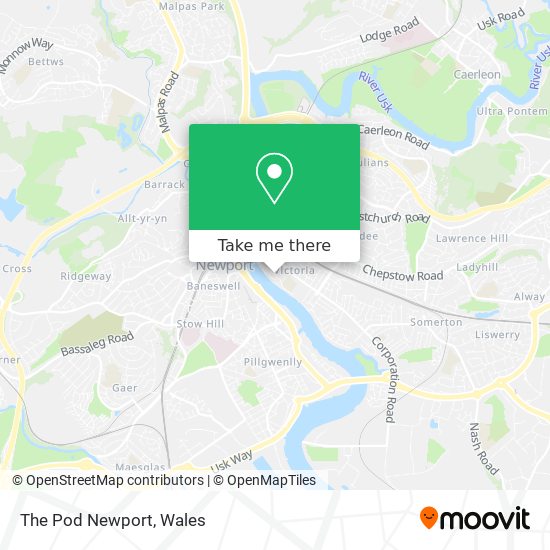 The Pod Newport map
