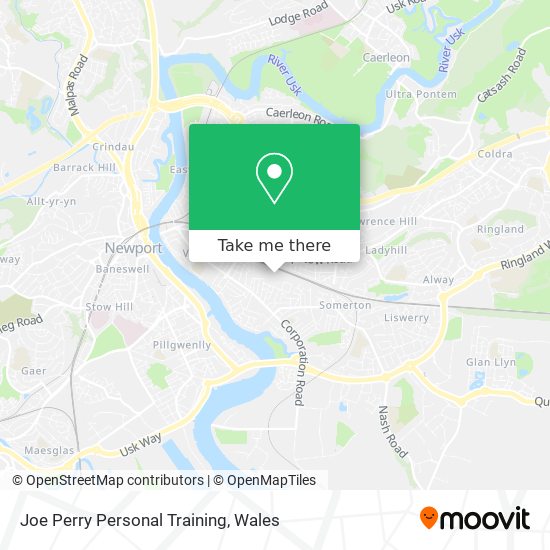 Joe Perry Personal Training map