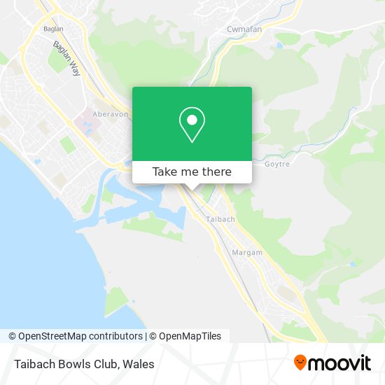 Taibach Bowls Club map