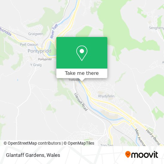 Glantaff Gardens map