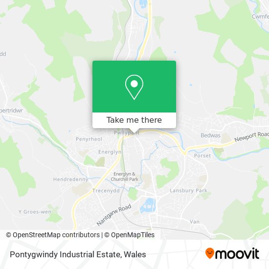 Pontygwindy Industrial Estate map