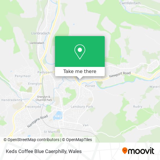 Keds Coffee Blue Caerphilly map