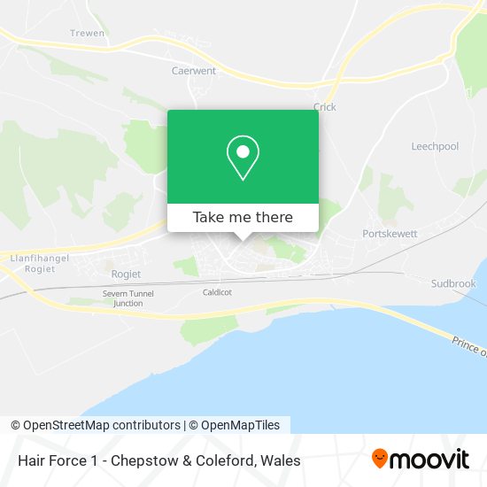 Hair Force 1 - Chepstow & Coleford map