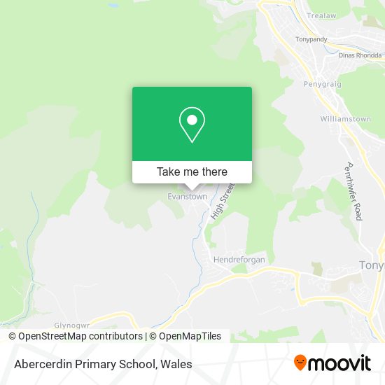 Abercerdin Primary School map