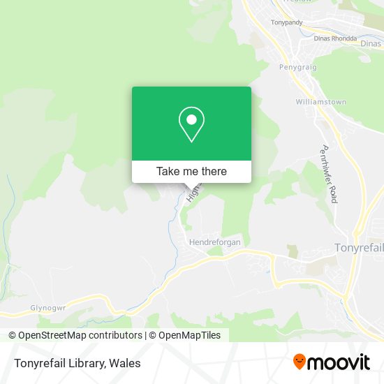 Tonyrefail Library map