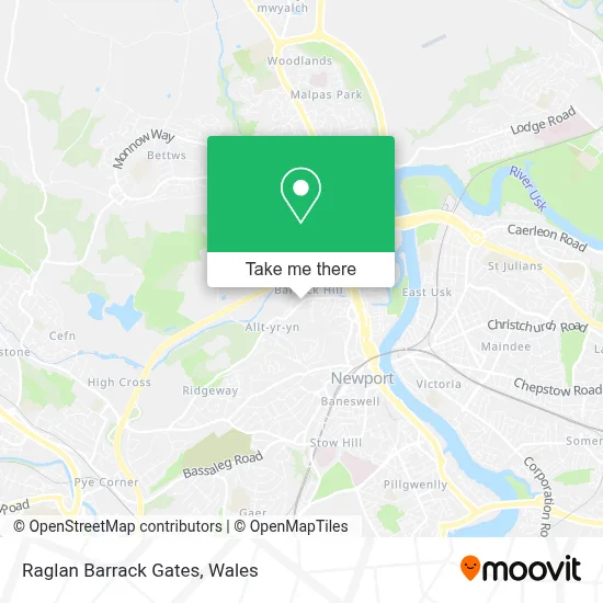 Raglan Barrack Gates map