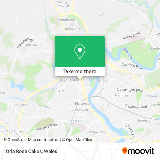 Orla Rose Cakes map
