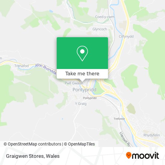 Graigwen Stores map