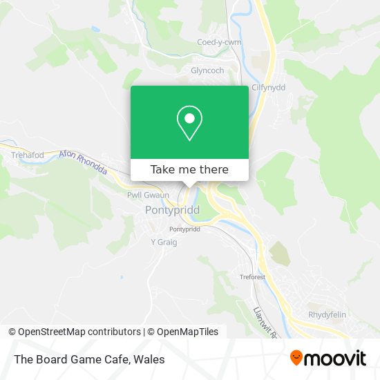 The Board Game Cafe map