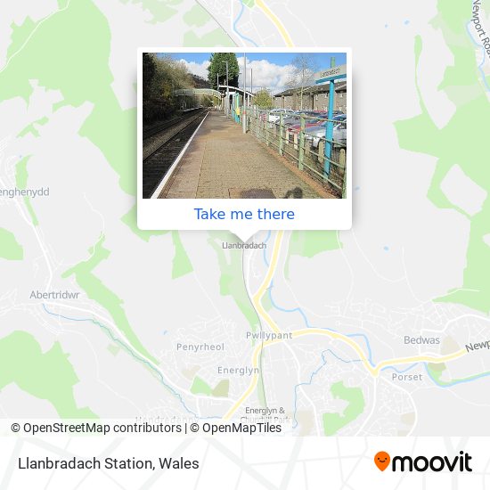 How to get to Llanbradach Station in Caerphilly by Bus or Train?