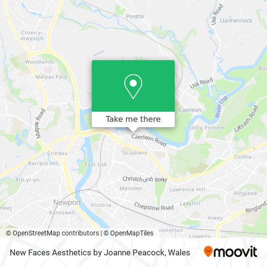 New Faces Aesthetics by Joanne Peacock map