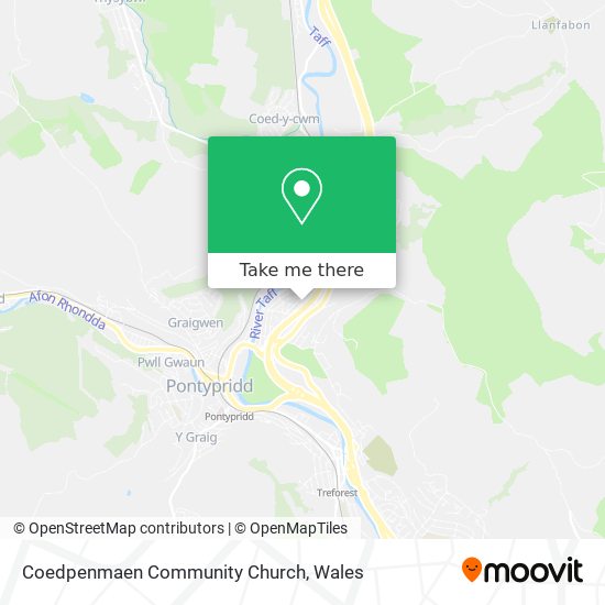 Coedpenmaen Community Church map