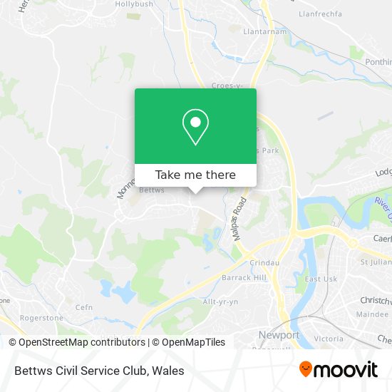 Bettws Civil Service Club map