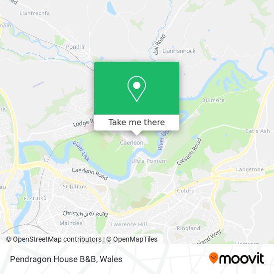 Pendragon House B&B map