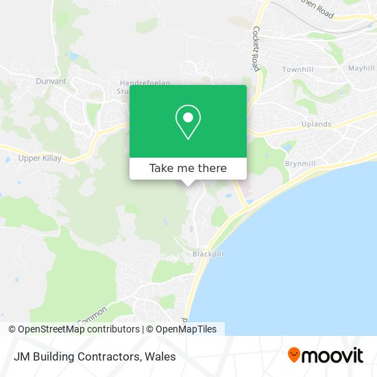JM Building Contractors map