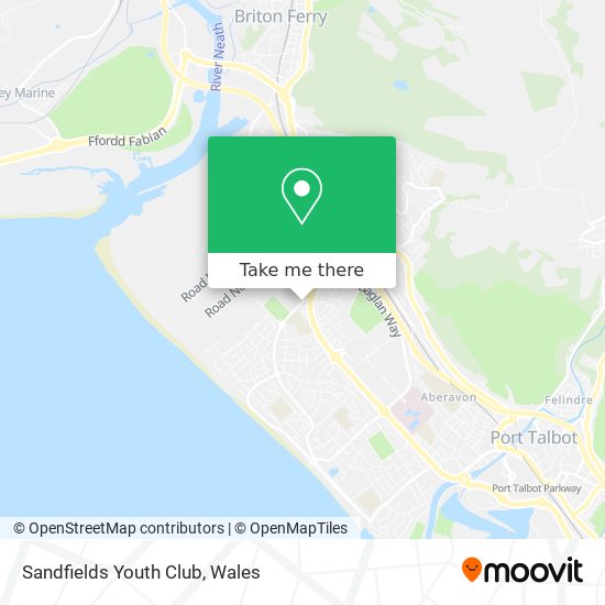 Sandfields Youth Club map