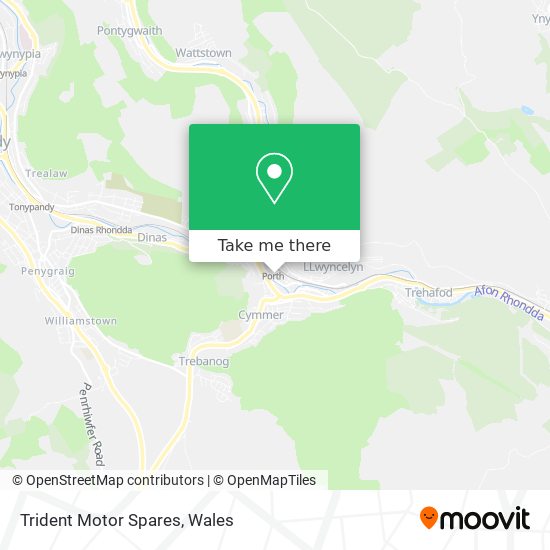 How to get to Trident Motor Spares in Rhondda Cynon Taf by Bus or Train?