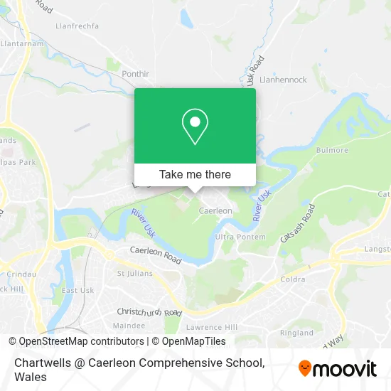 Chartwells @ Caerleon Comprehensive School map