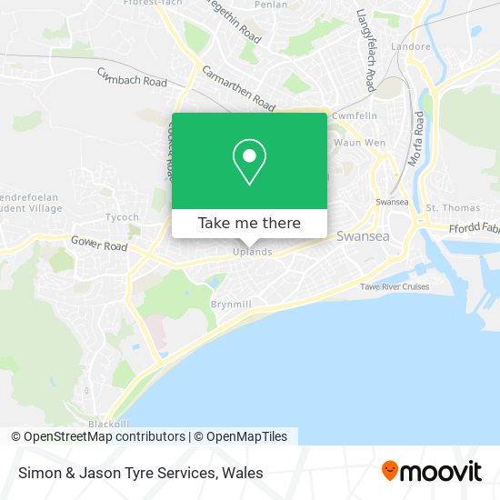 Simon & Jason Tyre Services map