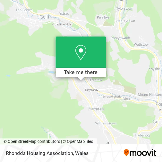 Rhondda Housing Association map