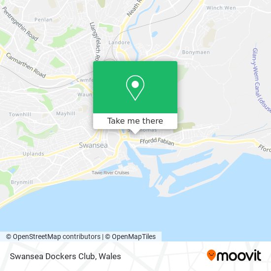 Swansea Dockers Club map