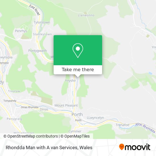Rhondda Man with A van Services map