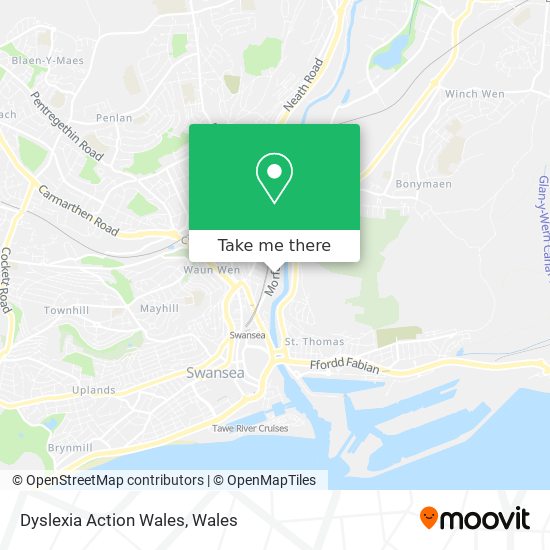 Dyslexia Action Wales map