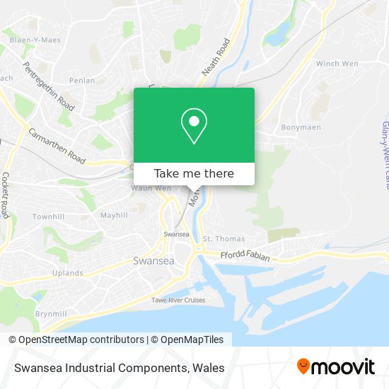 Swansea Industrial Components map