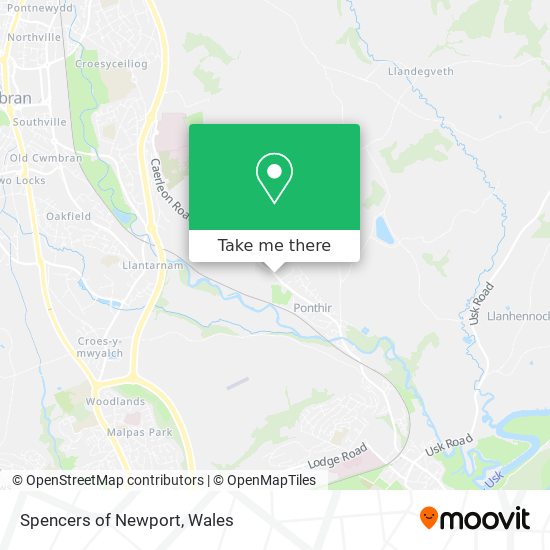 Spencers of Newport map