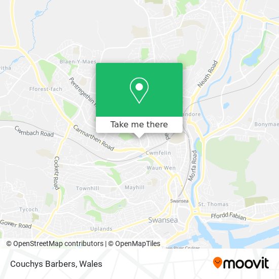 Couchys Barbers map