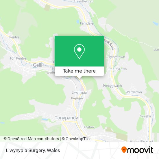 Llwynypia Surgery map