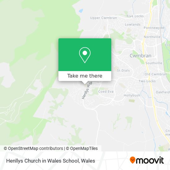 Henllys Church in Wales School map