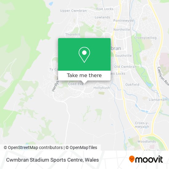 Cwmbran Stadium Sports Centre map